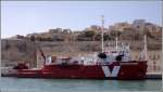 Die 1973 gebaute VOS SOUTHWIND (IMO 7302225) liegt am 27.03.2009 im Grand Harbour von Valletta. Sie ist 50 m lang, 11 m breit und hat eine GT von 645. Heimathafen ist Monrovia in Liberia.