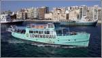 Die Fhre COMINOTTO verbindet Sliema mit Valletta und kreuzt dabei mehrmals tglich den Marsamxett Harbour von Valletta. 23.03.2009