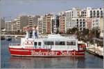 UNDERWATER SAFARI, hier ist der Name Programm, kann man doch bei den angebotenen Rundfahrten die maltesische Welt unter der Wasseroberflche betrachten. Am 23.03.2009 wurde sie im Sliema Creek des Marsamxett Harbours von Valletta auf die kommende Saison vorbereitet.