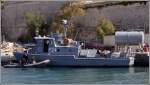 Das Patroullienboot P 24 (ex USA C 6824) der Maritime Squadron der Armed Forces of Malta (AFM) wurde 1967 gebaut, ist 15,6 m lang, 4 m breit und erreicht eine Geschwindigkeit von 25 kn. Aufgenommen am 27.03.2009 im Marsamxett Harbour von Valletta.