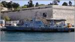 Das Patroullienboot P 32 (ex DDR Volksmarine G 22/GS 22) der Maritime Squadron der Armed Forces of Malta (AFM) wurde 1971-72 gebaut, ist 22,6 m lang, 4,7 m breit und erreicht eine Geschwindigkeit von 24 kn. Aufgenommen am 27.03.2009 im Marsamxett Harbour von Valletta.