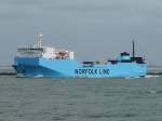 Die Maersk Flanders läuft aus...das Bild stammt vom 02.08.2009