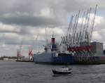Gütrschiff im Hafen Rotterdam; August 2007