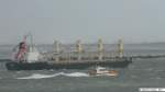 Der 154,38 m lange Bulk Carrier Voge Paul (IMO 9154866) wurde am 15.09.2010 in der Rheinmündung bei der Einfahrt in den Rotterdamer Hafen gesehen.