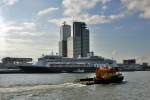 Die neue  Rotterdam  am Cruiser Terminal im Rotterdamer Hafen - 15.09.2012