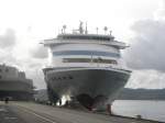 Hier AIDA cara auf Ihrem Weg von Hamburg, ber Kopenhagen,Gteborg,Oslo und Bergen nach Hamburg. Hier liegt AIDA cara am 21.8.2009 in Bergen.