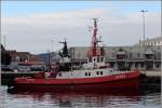 Der 1974 auf der Mtzelfeldwerft in Cuxhaven gebaute Schlepper BEVER (IMO 7403184) liegt am 26.09.2012 im Hafen von Bergen (Norwegen). Die BEVER ist 26 m lang, fast 9 m breit und hat einen Pfahlzug von 25 t. Heimathafen ist Porsgrunn (Norwegen). Frherer Name: PETER.