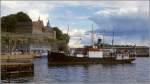 Die BRYSUND (IMO 5157626) wurde 1908 in Trondheim gebaut. Dieser Passagierdampfer ist 33,1 m lang, 5,5 m breit und hat einen Tiefgang von 3,6 m. Die Dreifachexpansionsdampfmaschine leistet 210 PS. Bis zu max. 238 Passagiere finden Platz. Heimathafen ist Oslo (Norwegen). Frhere Namen: ODIN, SKJERGAR, BRYSUND, HYMA. Scan eines Dias vom Juni 1994, aufgenommen in Oslo.