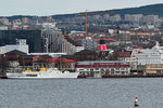 NORGE, Yacht des norwegischen Königshauses, im Hafen von Oslo.