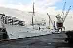 NORGE, Yacht des norwegischen Königshauses, im Hafen von Oslo.