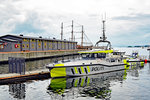 Polizeiboote im Hafen von Oslo.