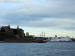 STENA SAGA(IMO:7911545; L=167; B=28mtr; 33967BRZ; 2000Passagiere; 510PKW)verlässt den Hafen OSLO; 160716