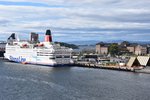 OSLO (Provinz Oslo), 06.09.2016, Fährschiff Stena Saga im Hafen -- Baujahr: 1981 / Flagge: Schweden / IMO/MMSI: 7911545/265001000