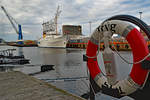 NORGE, Yacht des norwegischen Königshauses, im Hafen von Oslo.