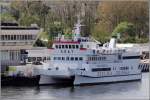 Die 1988 gebaute AGAT (IMO 8805949) liegt am 14.05.2013 im Hafen von Gdynia. Sie ist 38 m lang, 12 m breit und bietet 500 Passagieren Platz. Heimathafen ist Gdansk (Polen).