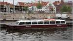 Die Rundfahrtbarkasse OLIVKA (ENI 25100118) wartet in Stettin auf ihren nächsten Einsatz. 09.05.2019