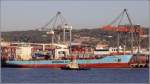 Die 1994 gebaute TINGLEV MAERKS (IMO 9064279) liegt am 11.10.2011 in Lissabon. Sie ist 176 m lang, 28 m breit, hat eine GT von 18.859, eine DWT von 25.431 t und eine Kapazitt von 1.597 TEU. Heimathafen ist benr (Dnemark). Frherer Name: MAERSK TEXAS.