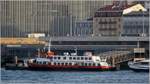 Die 1984 gebaute DAFUNDO (IMO 7813212) liegt an den Cais do Sodre in Lissabon. Diese Personenfähre ist 29,21 m lang und 7,26 m breit, 476 Passagiere finden auf ihr Platz. 21.04.2017