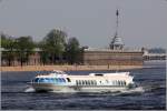 Tragflchenboot JASON vor der Peter-und-Paul-Festung in St. Petersburg. 18.05.2013


