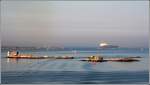 Mehrere Biegungen macht die Fahrrinne durch die Schren vor Gteborg, bis sie den Hafen erreicht. Gesumt ist sie von einer Vielzahl von Schifffahrtszeichen. 09.05.2008