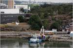 Der kleine Schwimmkran SAXKRAN II liegt in Göteborg. 18.07.2018