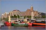 Im Maritiman sind verschiedenste Schiffe zu einer bunten Ausstellung mitten in Gteborg am Ufer des Gta lv zusammengefasst. 09.05.2008