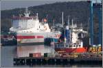 Die 2000 gebaute SCHIEBORG (IMO 9188233) liegt am 09.05.2008 im Hafen von Gteborg. Sie ist 183 m lang, 25 m breit und hat eine GT von 21005. Heimathafen ist Delfzijl in den Niederlanden.