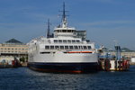 M/F Hamlet der Scandlines im Fährhafen von Helsingorg am 22.05.2016.