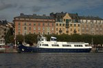 Rundfahrtschiff  Blue Charm  am 20.9.2016 im Hafen von Stockholm.