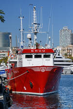 Im November 2022 war das Fischereischiff GARCIA DEL CID (IMO: 7523362) im Hafen von Barcelona zu sehen.
