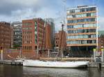 Segelschiff  Elbe  im Sandtorhafen in Hamburg, 8.9.15 