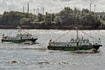 Zollboote NORDERELBE und OEVELGÖNNE am 02.09.2017 in Hamburg anlässlich der  Zollboot-Parade  beim  Tag des Zolls .