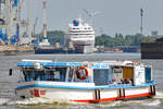 Barkasse RAINER ABICHT am 26.05.2020 im Hafen von Hamburg.