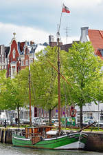 Besan-Ewer MATHILDE am 04.05.2020 in Lübeck, an der Untertrave