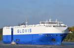 Der nach Hamburg einlaufende Autotransporter Glovis Caravel IMO-Nummer:9441594 Flagge:Bahamas Länge:200.0m Breite:32.0m Baujahr:2012 Bauwerft:Hyundai Mipo Dockyard,Ulsan Südkorea aufgenommen