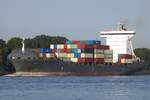 Containerfrachtschiff AVA D (IMO 9306225); Datum: 15.07.2026; Aufnahmeort: Elbe/Hafen Hamburg, Deutschland.