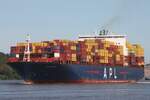 Containerfrachtschiff APL BOSTON (IMO 9597496); Datum: 12.08.2026; Aufnahmeort: Elbe/Hafen Hamburg, Deutschland.