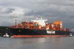 Containerfrachtschiff AL RIFFA (IMO 9525912); Eigner/Betreiber: Hapag-Lloyd; Datum: 09.09.2026; Aufnahmeort: Elbe/Hafen Hamburg, Deutschland.