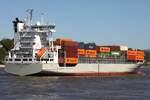 Frachtschiff BIANCA RAMBOW (IMO 9297591); Eigner/Betreiber: Unifeeder; Datum: 29.04.2026; Aufnahmeort: Elbe/Hafen Hamburg, Deutschland.