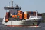 Frachtschiff BIANCA RAMBOW (IMO 9297591); Eigner/Betreiber: Unifeeder; Datum: 29.04.2026; Aufnahmeort: Elbe/Hafen Hamburg, Deutschland.