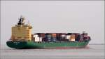 Die CAPE MELVILLE (IMO 9308390) am 12.03.2011 bei Cuxhaven Elbe aufwrts fahrend.