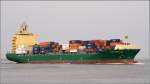 Die 2005 gebaute CAPE MELVILLE (IMO 9308390) am 12.03.2011 einlaufend Elbe. Sie ist 222 m lang, 30 m breit, hat eine GT von 27786 und kann 2700 TEU transportieren. Heimathafen ist Majuro (Marshall Islands).