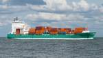 Containerschiff  Christopher  vor Cuxhaven, 10.9.2015 