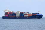 CONMAR BAY , Feederschiff , IMO 9458975 , Baujahr 2012 , 151.72m × 23.4m , 1036 TEU ,am 03.09.2018 bei der Alten Liebe Cuxhaven 