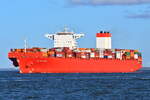 CAP SAN SOUMIO , Containerschiff , IMO 	9633953 , Baujahr 2014 , 333.15 x 48.25m , 118938 TEU ,07.04.2025 , Cuxhaven - Alte Liebe ,  
