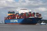 Containerfrachtschiff CSCL NEPTUNE (IMO 9467316); Eigner/Betreiber: COSCO; Datum: 10.07.2026; Aufnahmeort: Elbe/Hafen Hamburg, Deutschland. 