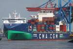 Containerfrachtschiff CMA CGM MERMAID (IMO 9961283); Eigner/Betreiber: CMA CGM; Datum: 17.06.2026; Aufnahmeort: Elbe/Hafen Hamburg, Deutschland.