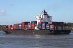 Containerfrachtschiff CMA CGM CHIWAN (IMO 9224312);  Datum: 07.04.2026; Aufnahmeort: Elbe/Hafen Hamburg, Deutschland.