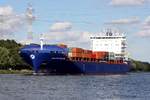 Containership Delphis Finland IMO.9763722 Schacht Audorf NOK am 09.09.2018