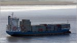 Die 2000 gebaute ELISABETH (IMO 9219862) fährt am 30.09.2016 Höhe Bremerhaven weserabwärts. Sie ist 118 m lang, 18 m breit, hat eine GT von 5.067, eine DWT von 6.842 t und kann 658 TEU transportieren. Heimathafen ist Heerenveen (Niederlande).